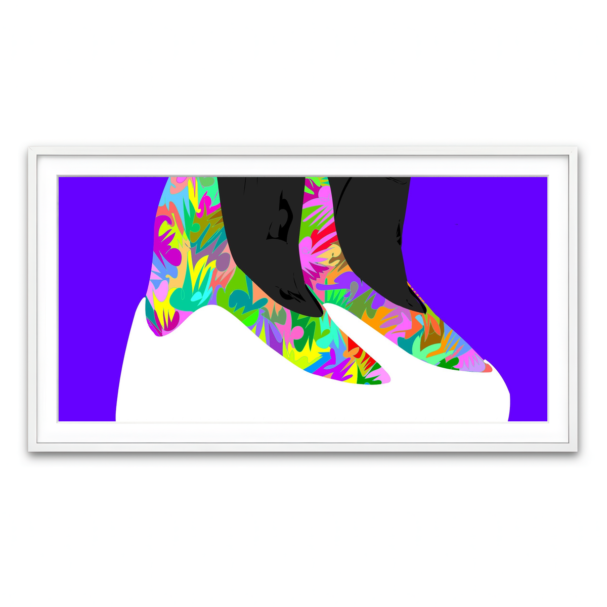 Framed Print 2x1 White