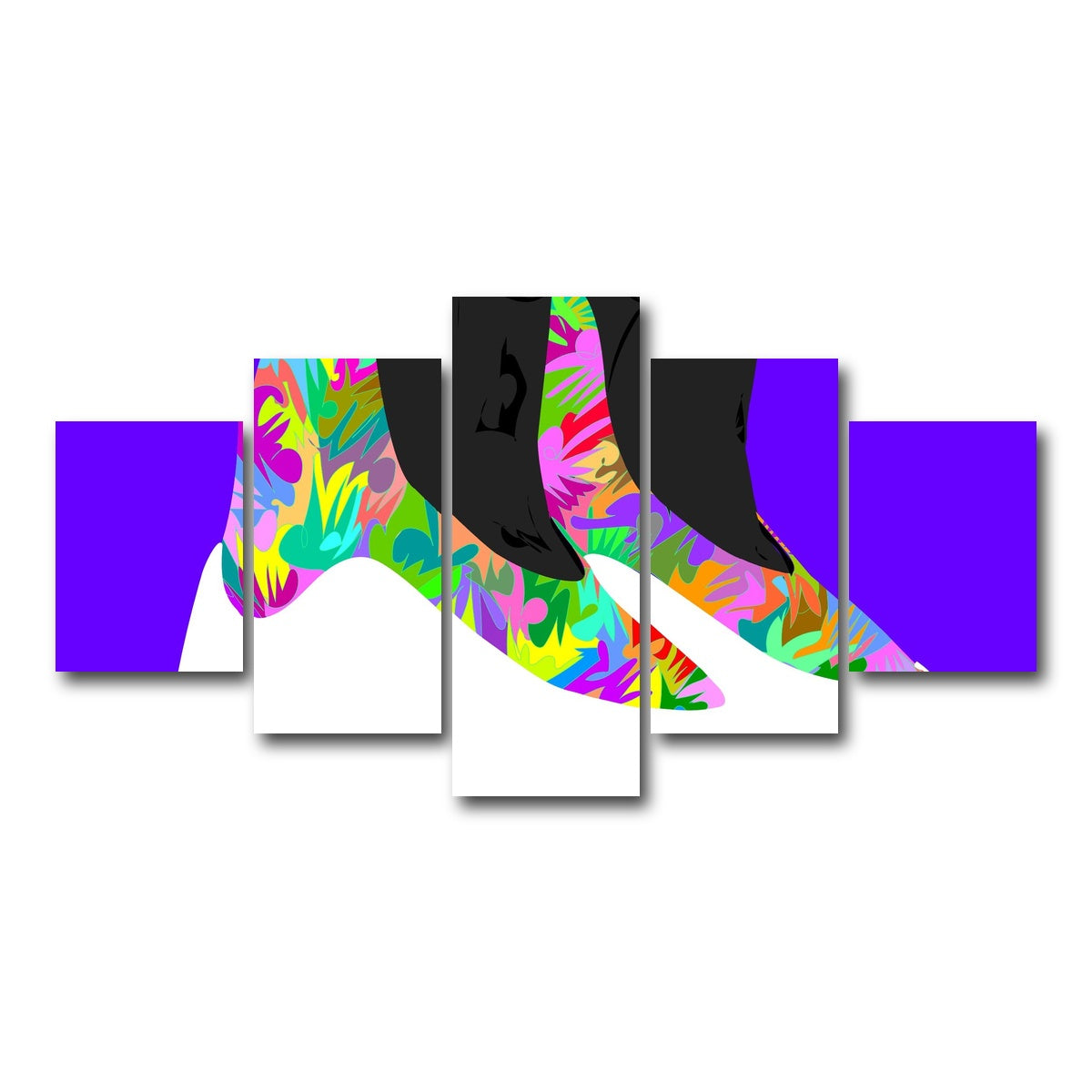 AUTO-MOCKUP WHITE | yeezy boots future | 5 Piece | Gallery Wrap Canvas | group=5_short