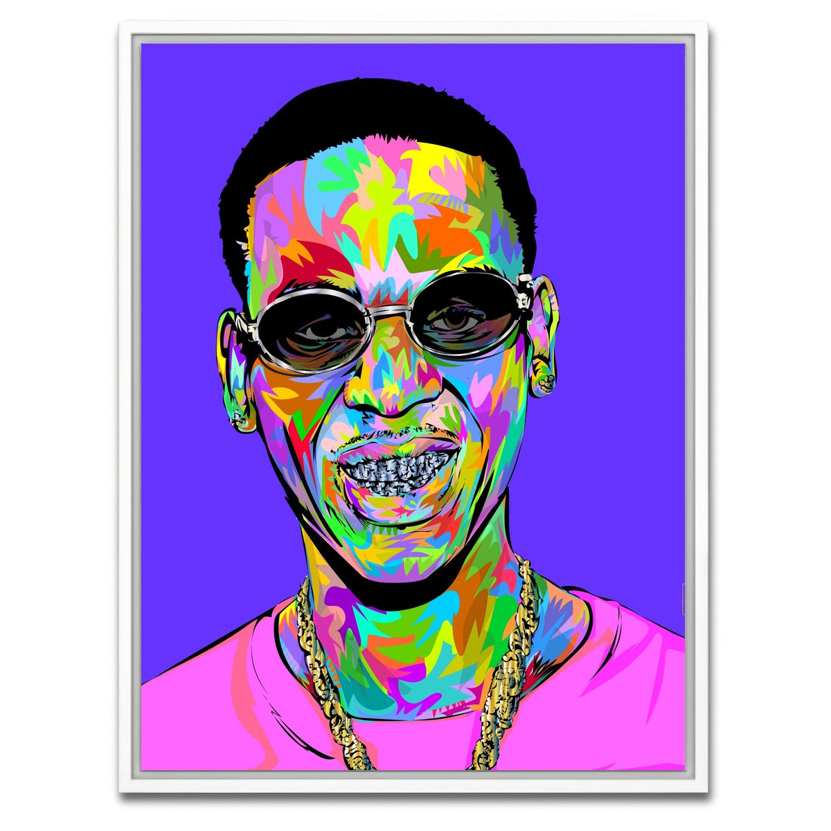 AUTO-MOCKUP WHITE | young dolph rip | 1 Piece | White Framed Canvas | group=3x4