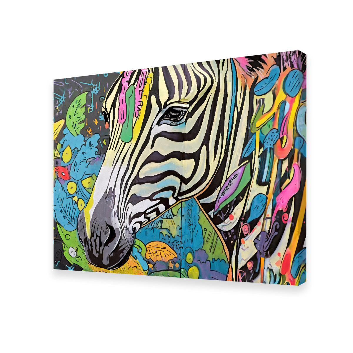 Zebra Graffiti Wall Art