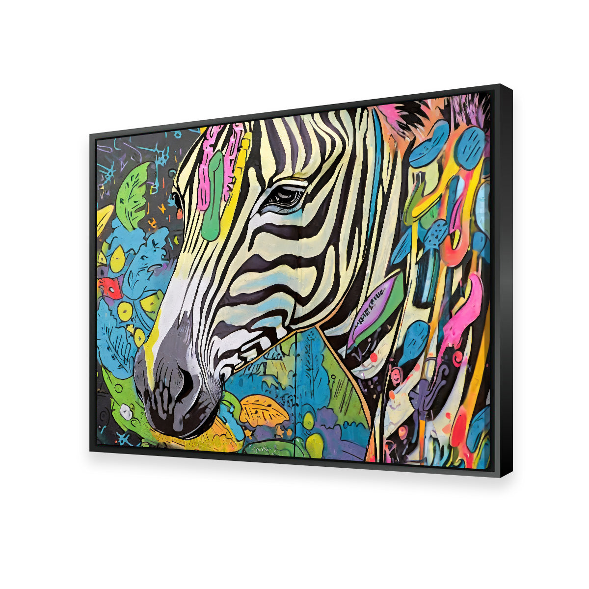 Zebra Graffiti Wall Art