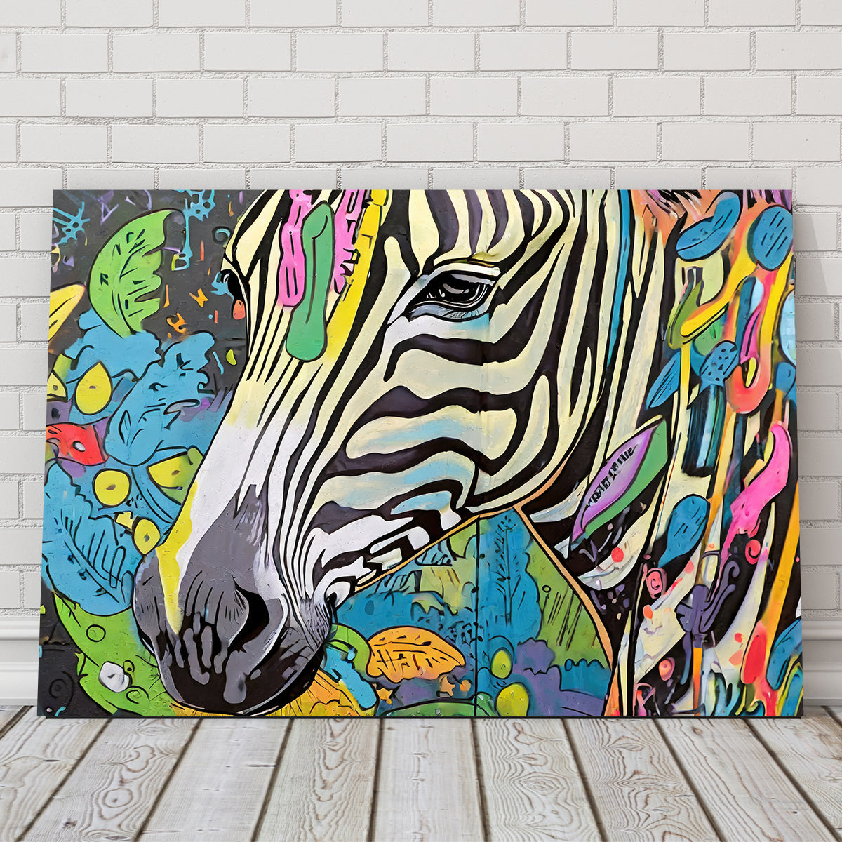 Zebra Graffiti Wall Art