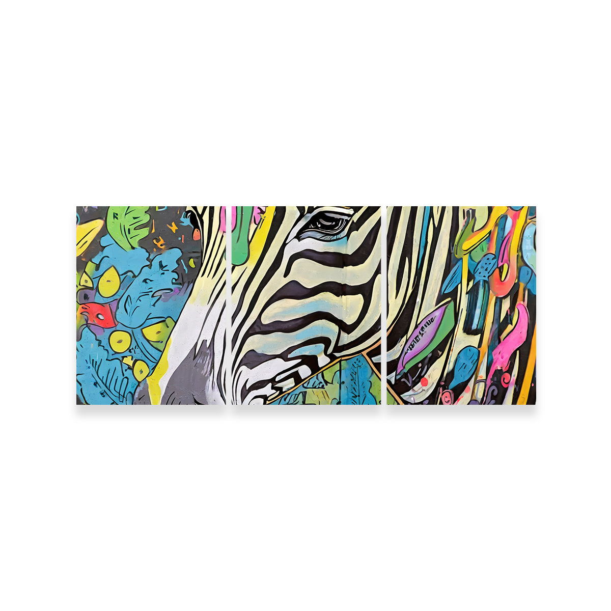 Zebra Graffiti Wall Art