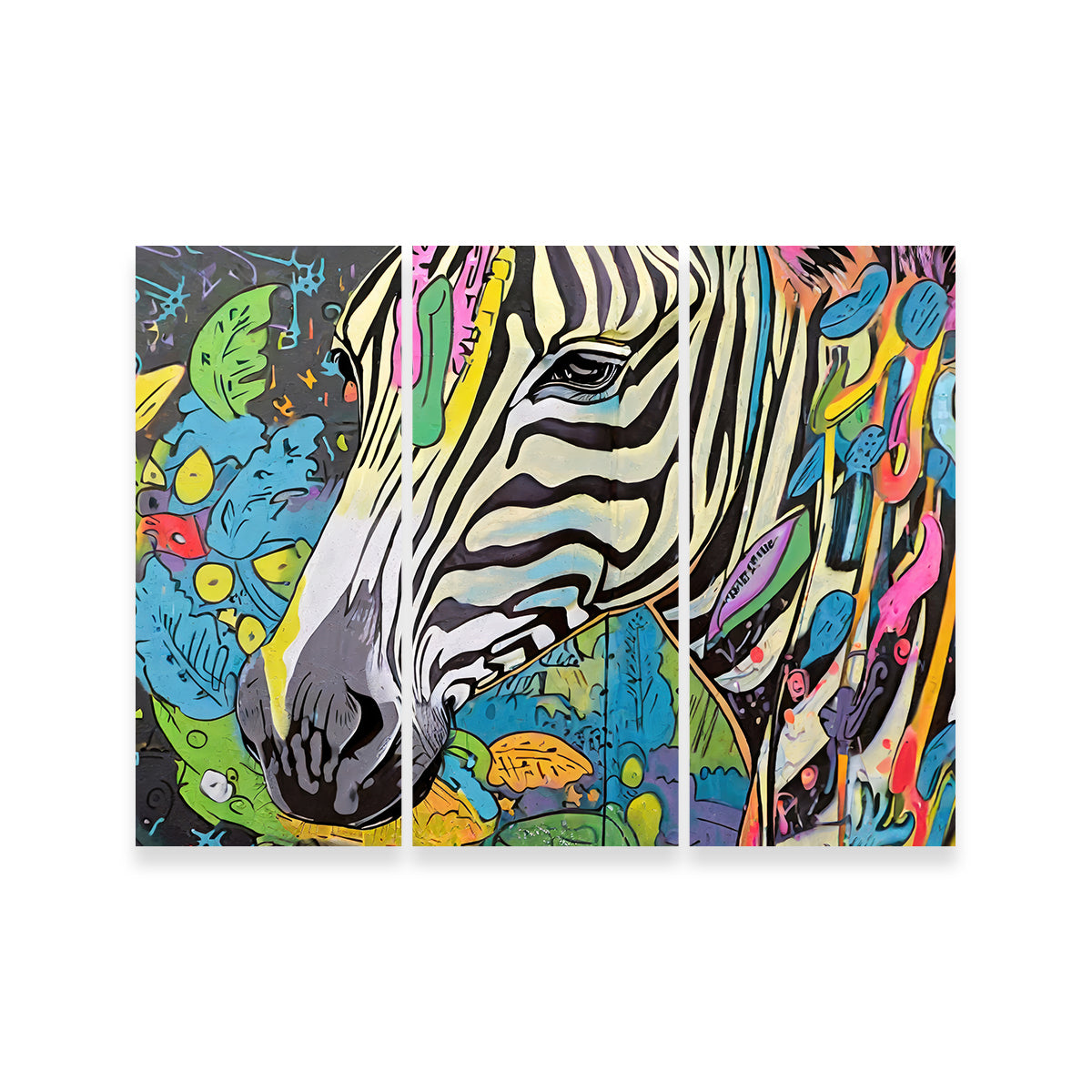 Zebra Graffiti Wall Art