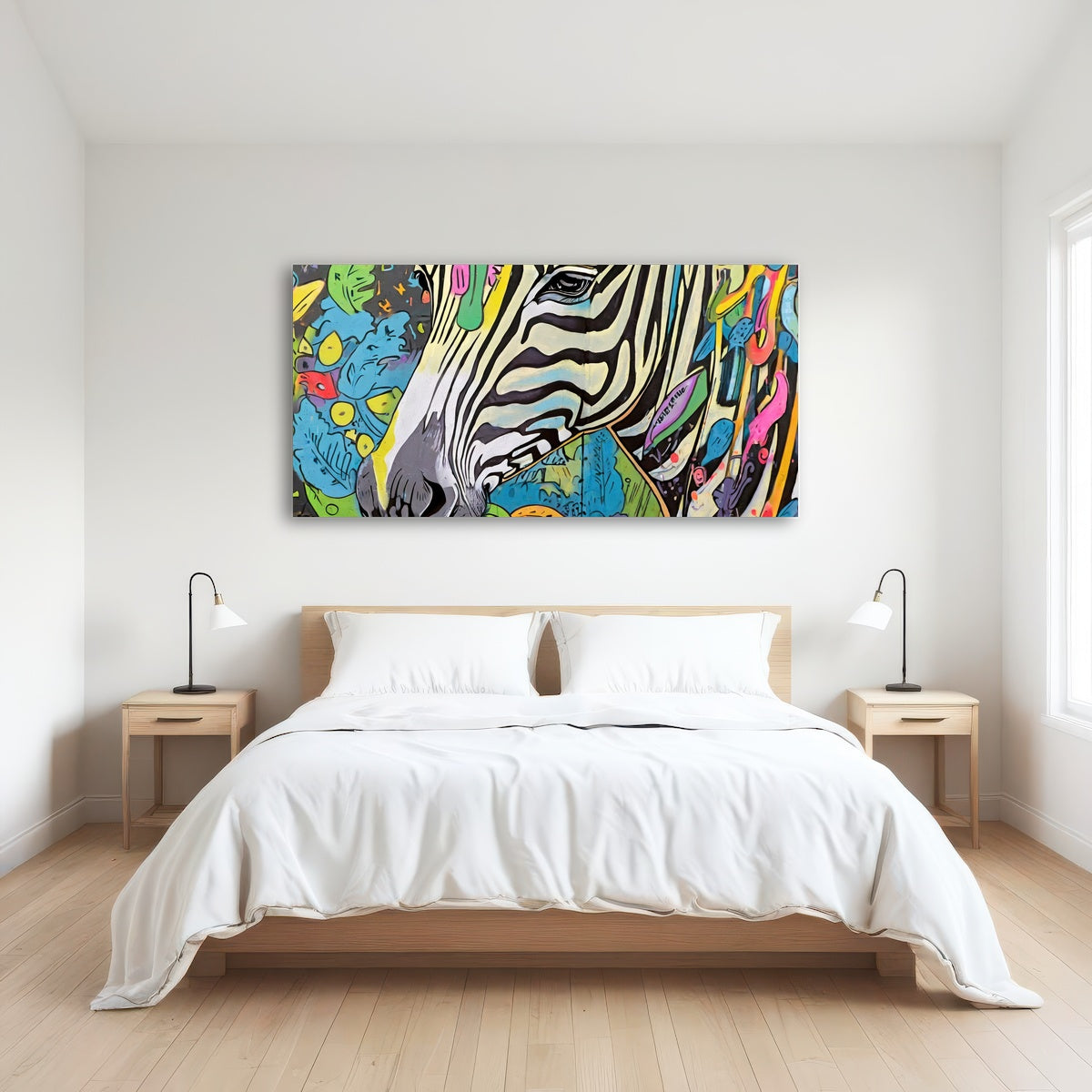 AUTO-MOCKUP ROOM | zebra graffiti