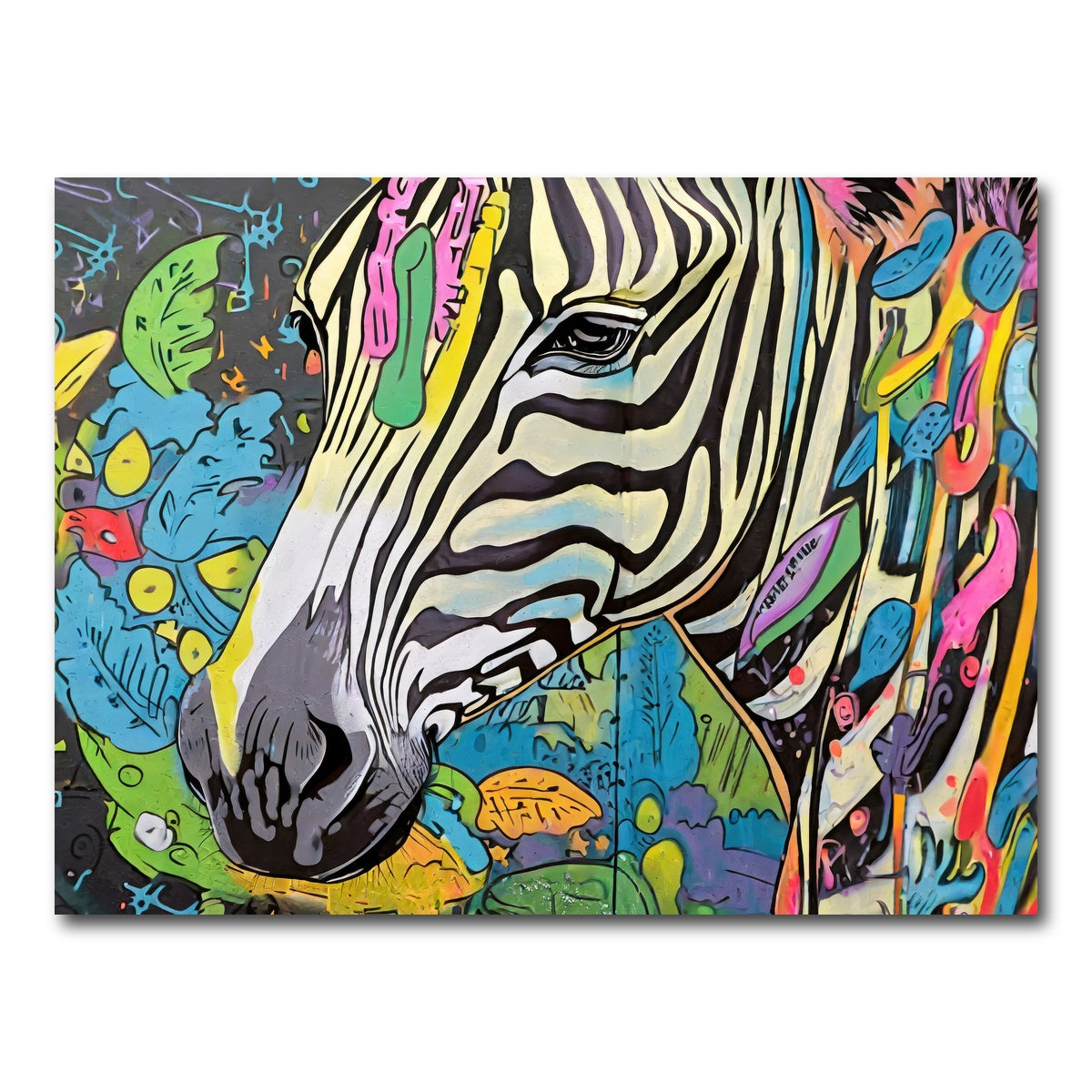 AUTO-MOCKUP WHITE | zebra graffiti | 1 Piece | Gallery Wrap Canvas | group=4x3