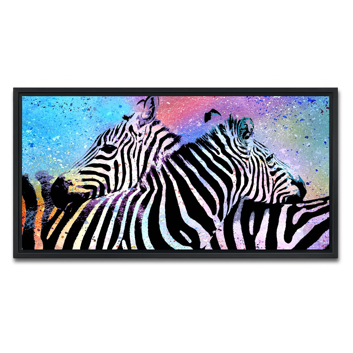 AUTO-MOCKUP WHITE | zebras | 1 Piece | Black Framed Canvas | group=2x1