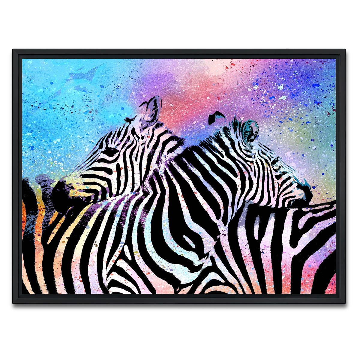 AUTO-MOCKUP WHITE | zebras | 1 Piece | Black Framed Canvas | group=4x3