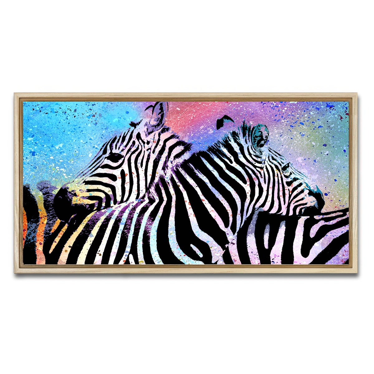 AUTO-MOCKUP WHITE | zebras | 1 Piece | Natural Framed Canvas | group=2x1