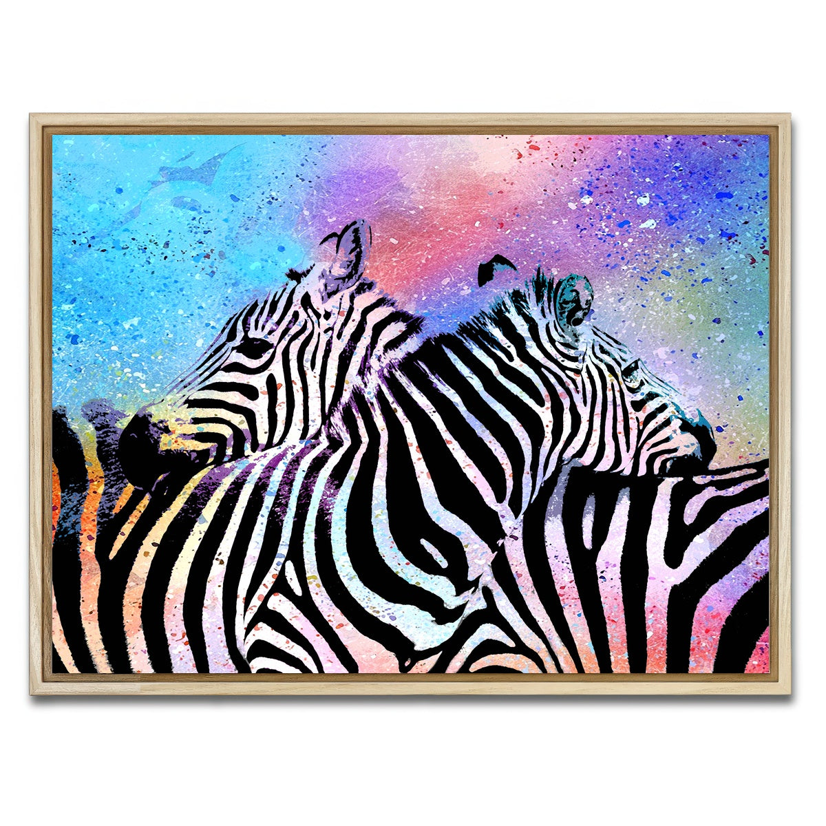 AUTO-MOCKUP WHITE | zebras | 1 Piece | Natural Framed Canvas | group=4x3