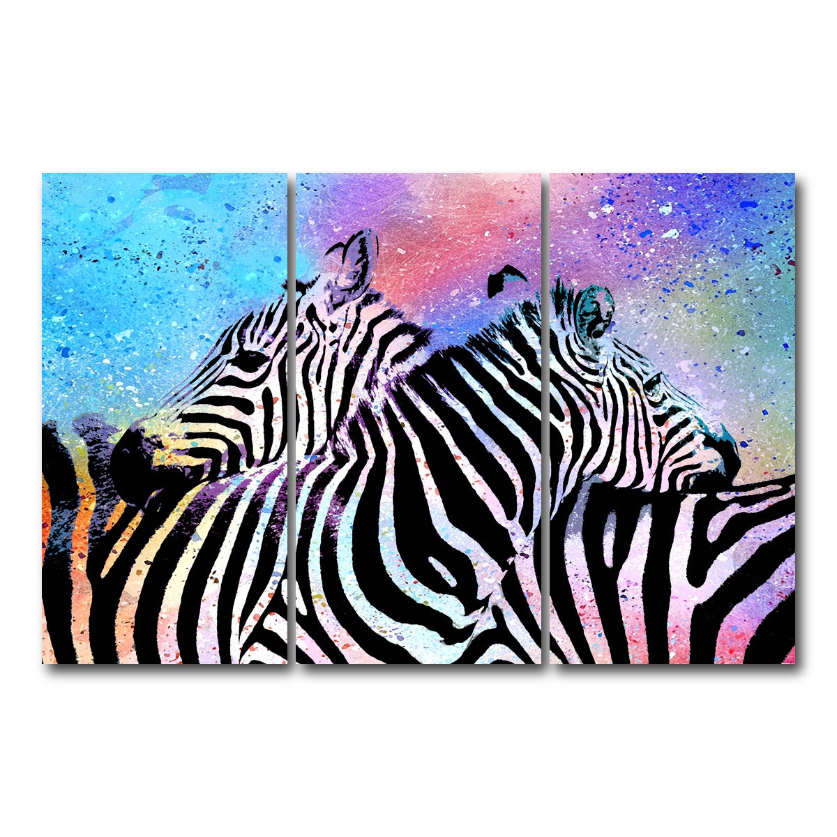 AUTO-MOCKUP WHITE | zebras | 3 Piece | Gallery Wrap Canvas | group=12x24