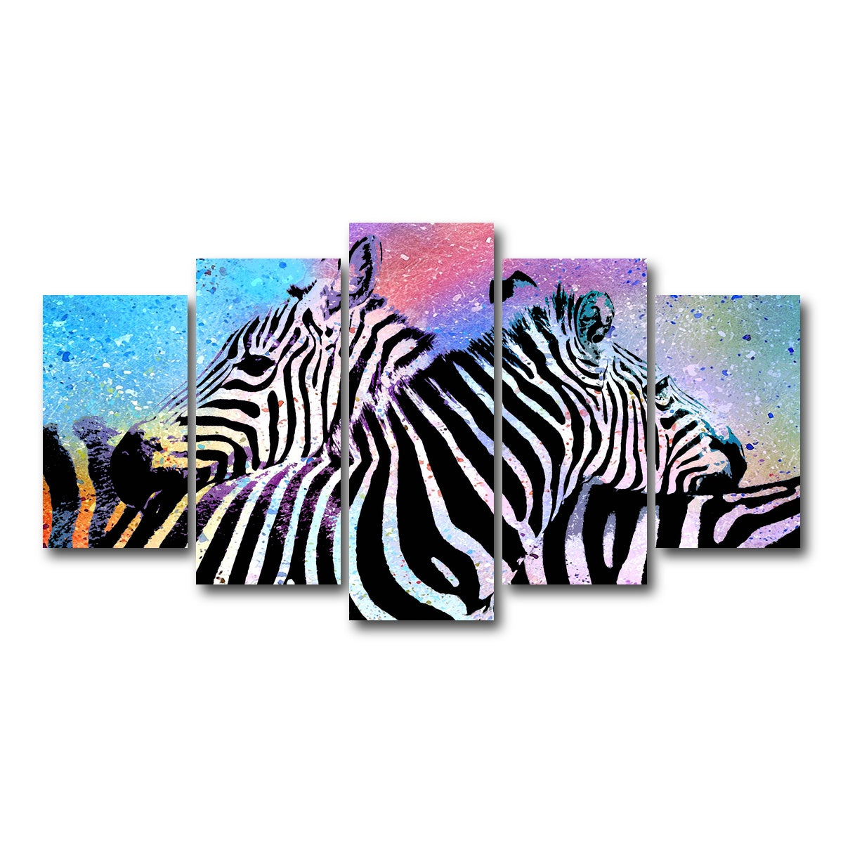 AUTO-MOCKUP WHITE | zebras | 5 Piece | Gallery Wrap Canvas | group=5_normal