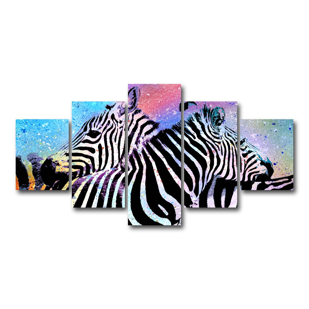 AUTO-MOCKUP WHITE | zebras | 5 Piece | Gallery Wrap Canvas | group=5_short