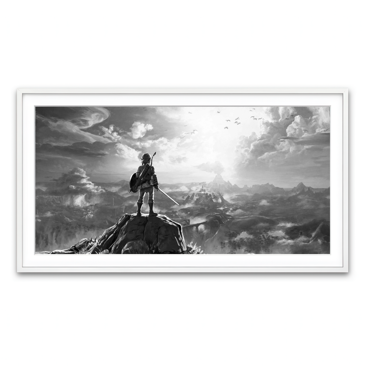 Framed Print 2x1 White