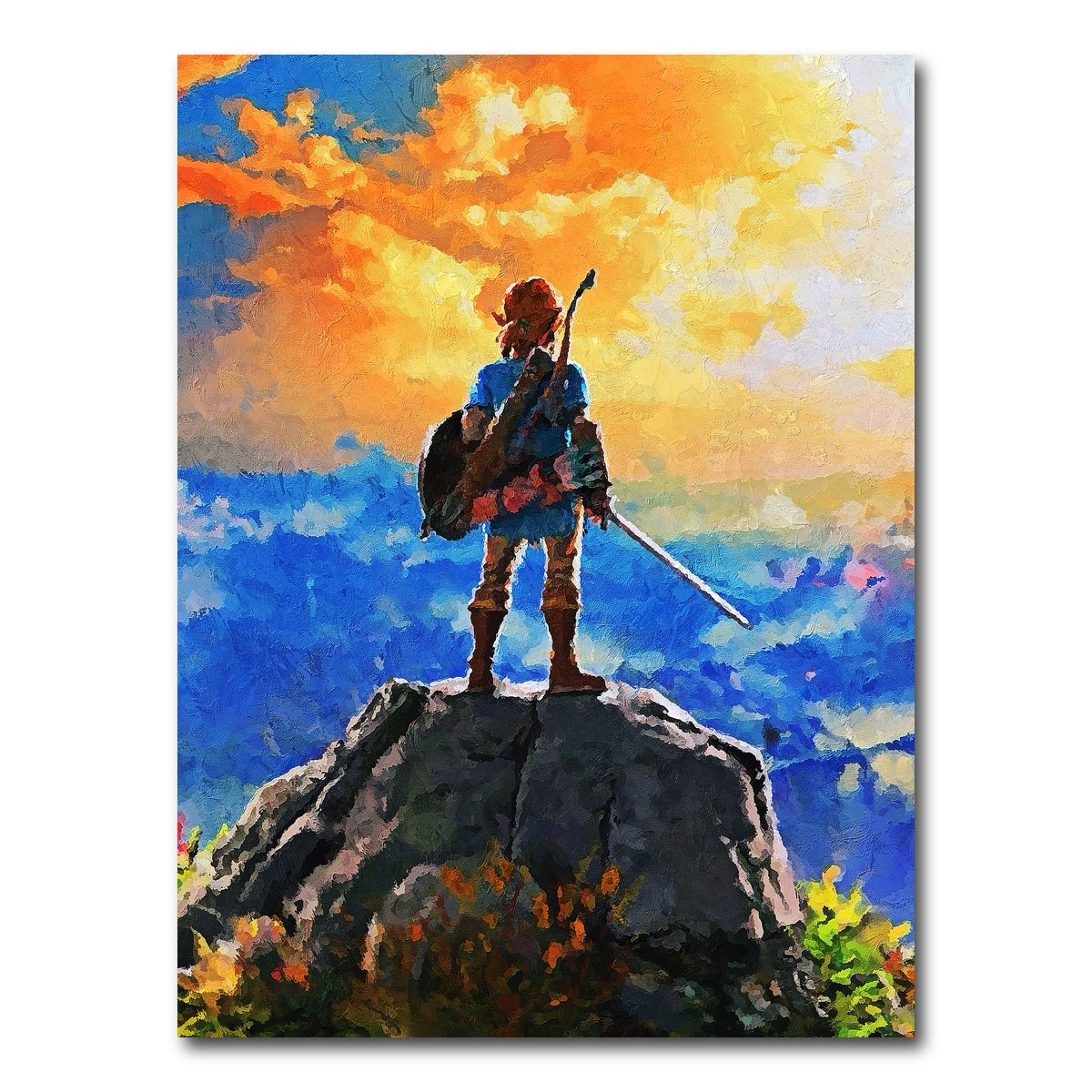 AUTO-MOCKUP WHITE | zelda painting | 1 Piece | Gallery Wrap Canvas | group=3x4