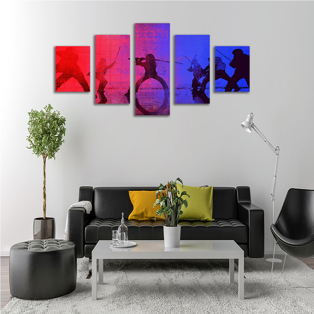 Samurai vs The Bride Wall Art
