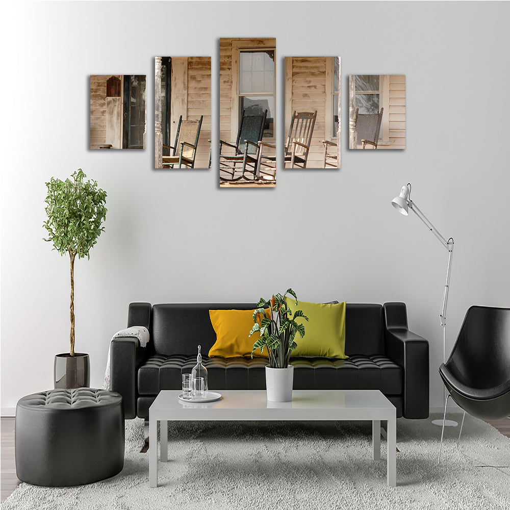 Antique Rocking Chairs in Rural Connecticut Wall Art