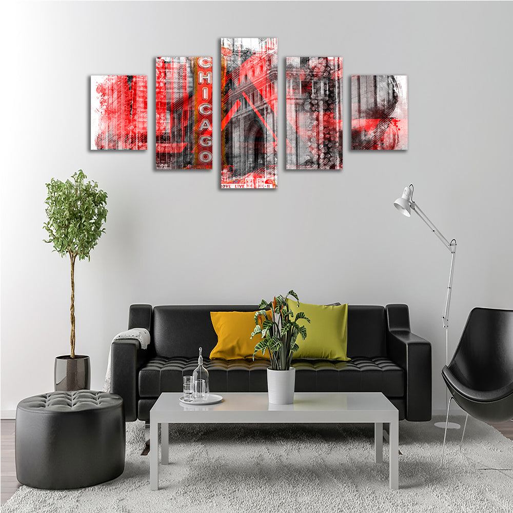 Chicago _ Geometric Mix No. 4 Wall Art