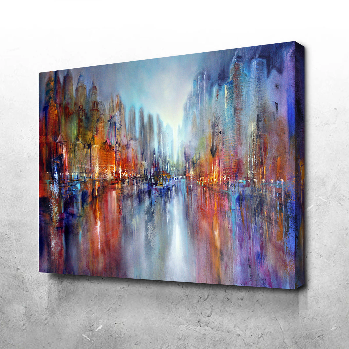 City by the River Wall Art