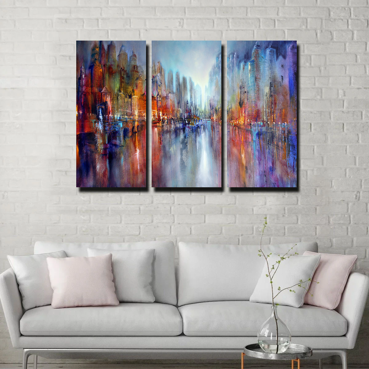 City by the River Wall Art