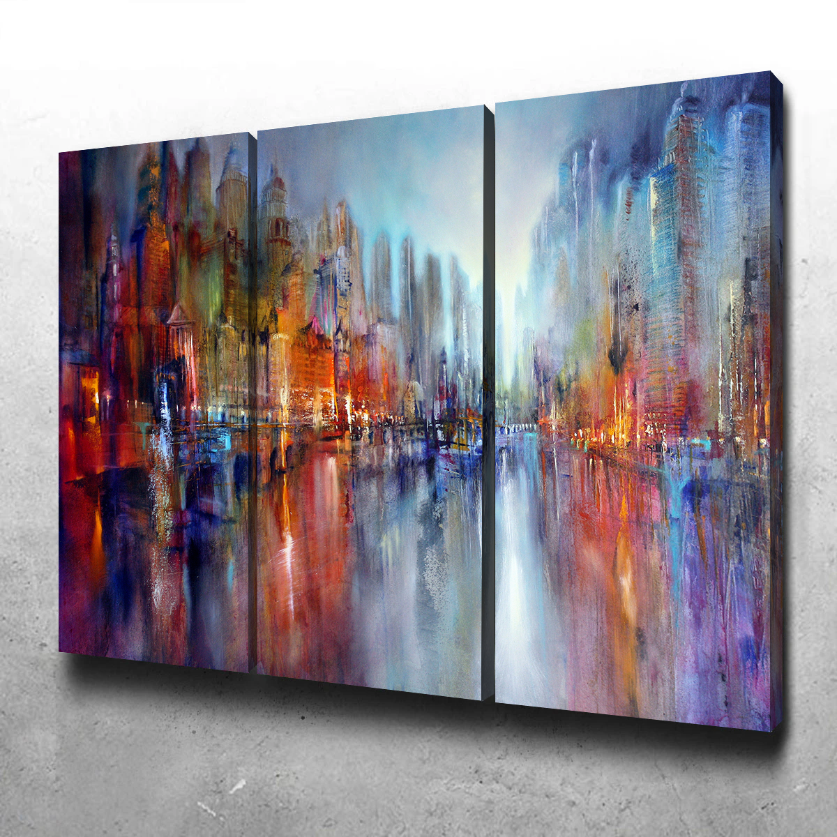 City by the River Wall Art