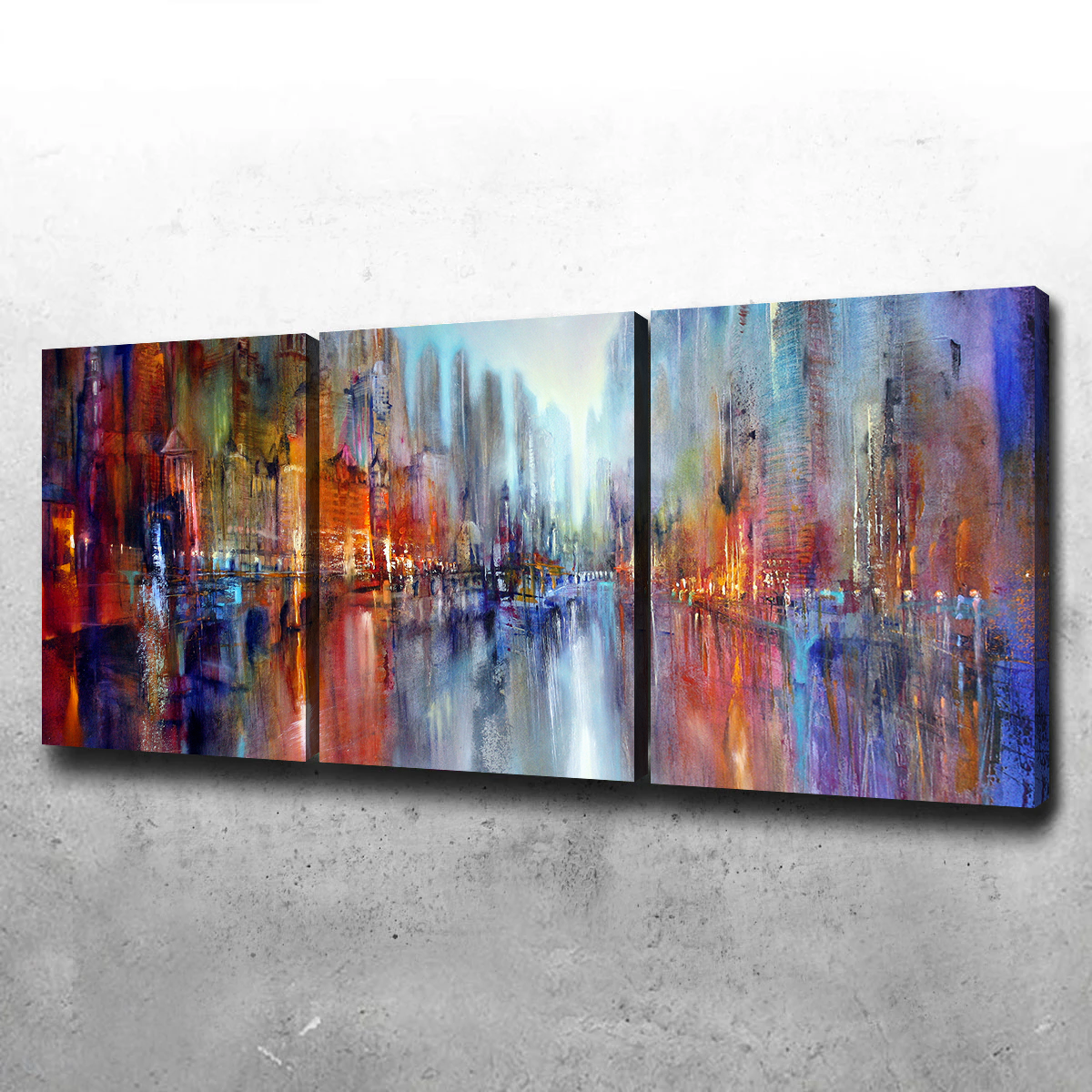 City by the River Wall Art