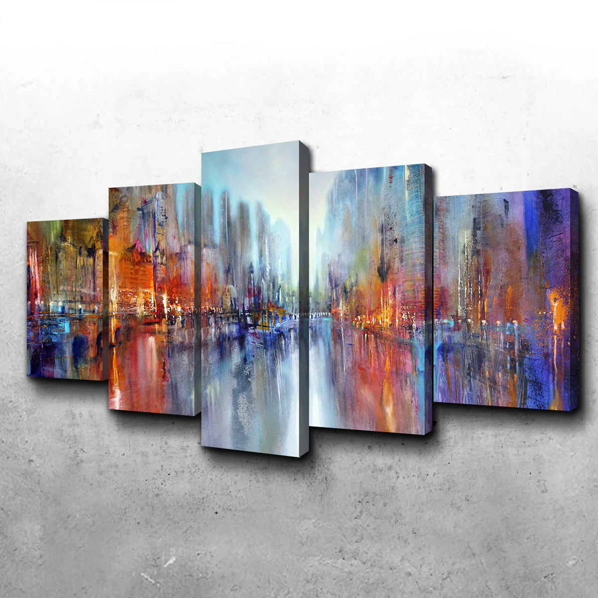 City by the River Wall Art