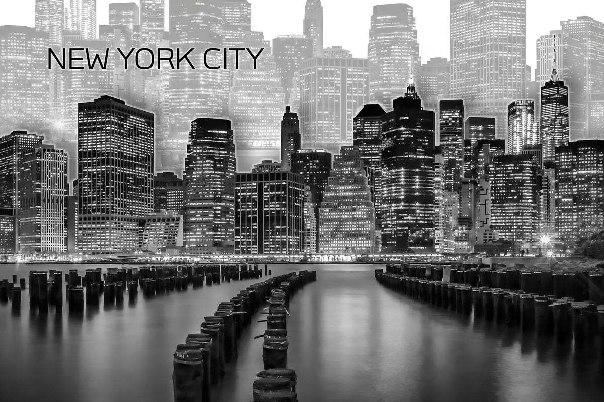 Manhattan Skyline Graphic Art Wall Art