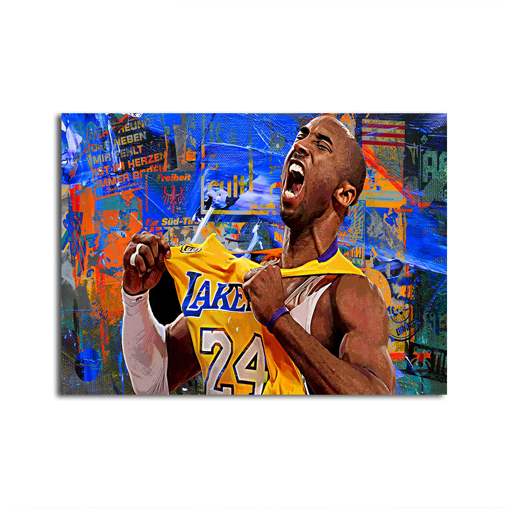 The Black Mamba Vintage Blue Wall Art