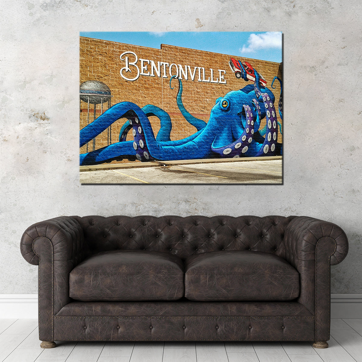 Bentonville Blue Octopus Mural