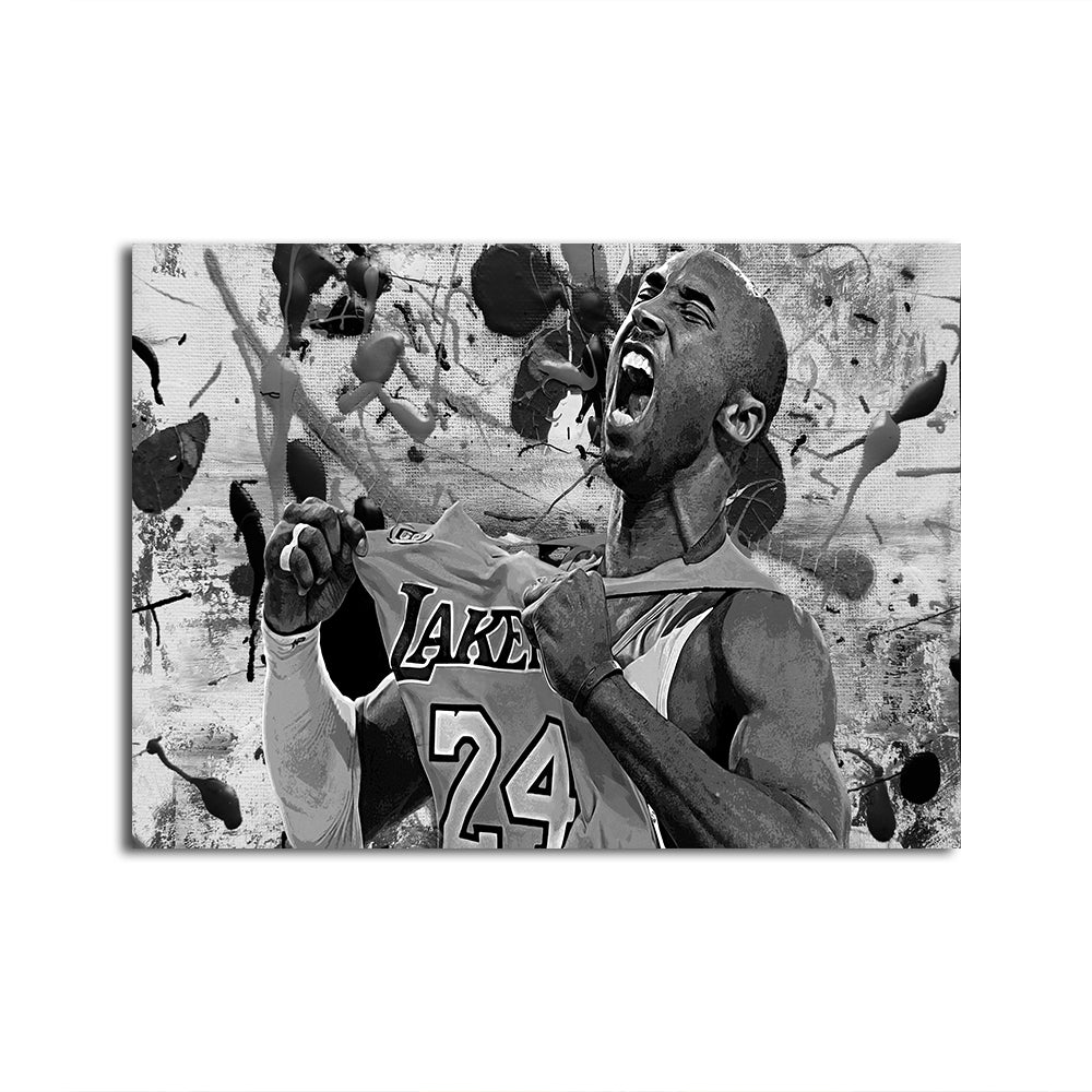The Black Mamba Grayscale Wall Art