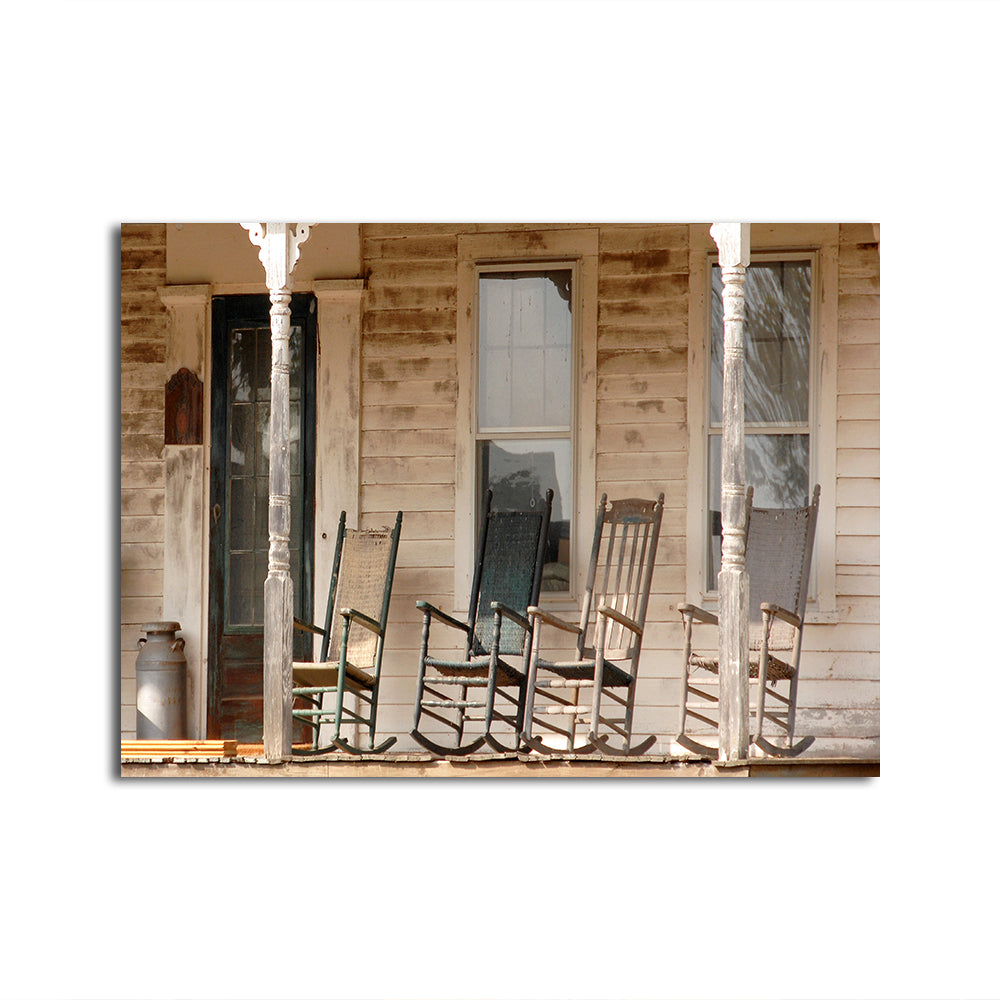 Antique Rocking Chairs in Rural Connecticut Wall Art