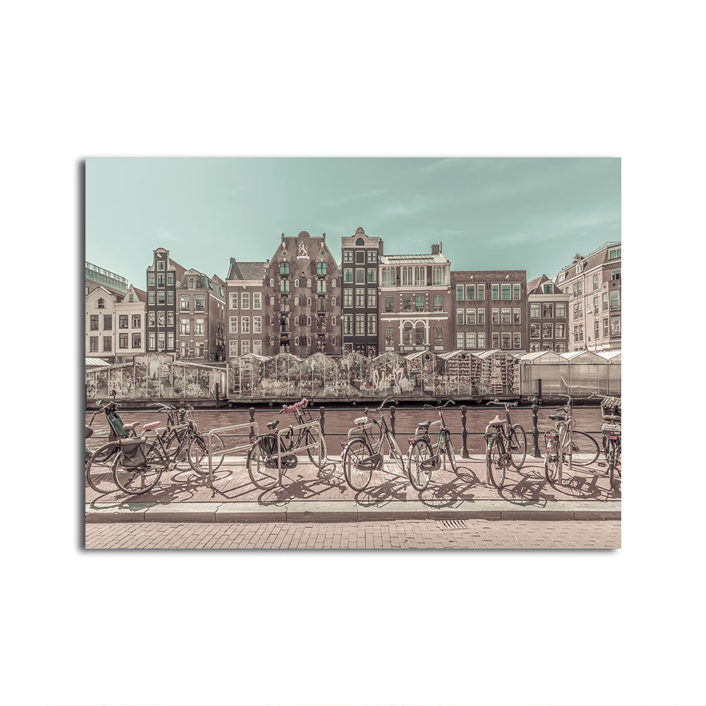 Amsterdam Singel Canal with Flower Market Wall Art