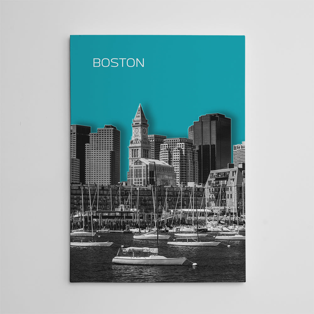Boston Skyline Turquoise