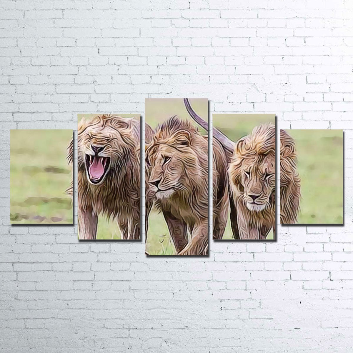 Lions Art Canvas Set