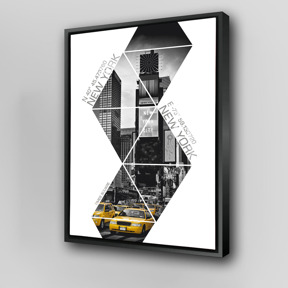 Coordinates New York City Times Square Wall Art