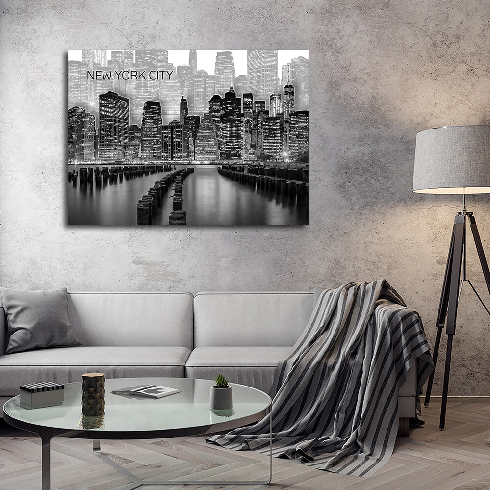 Manhattan Skyline Graphic Art Wall Art