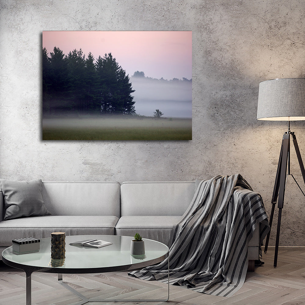 Misty Wisconsin Morning Castle Rock Lake Wall Art