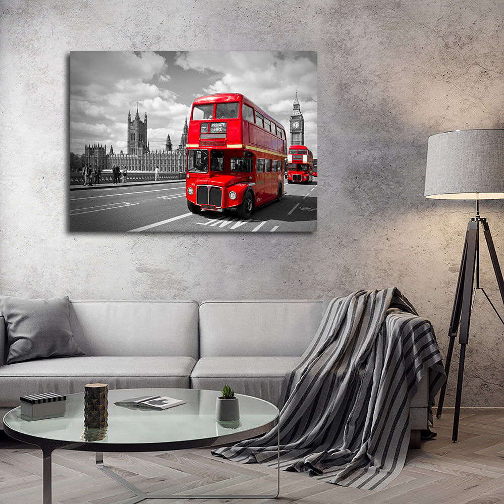 Red Buses in London Wall Art