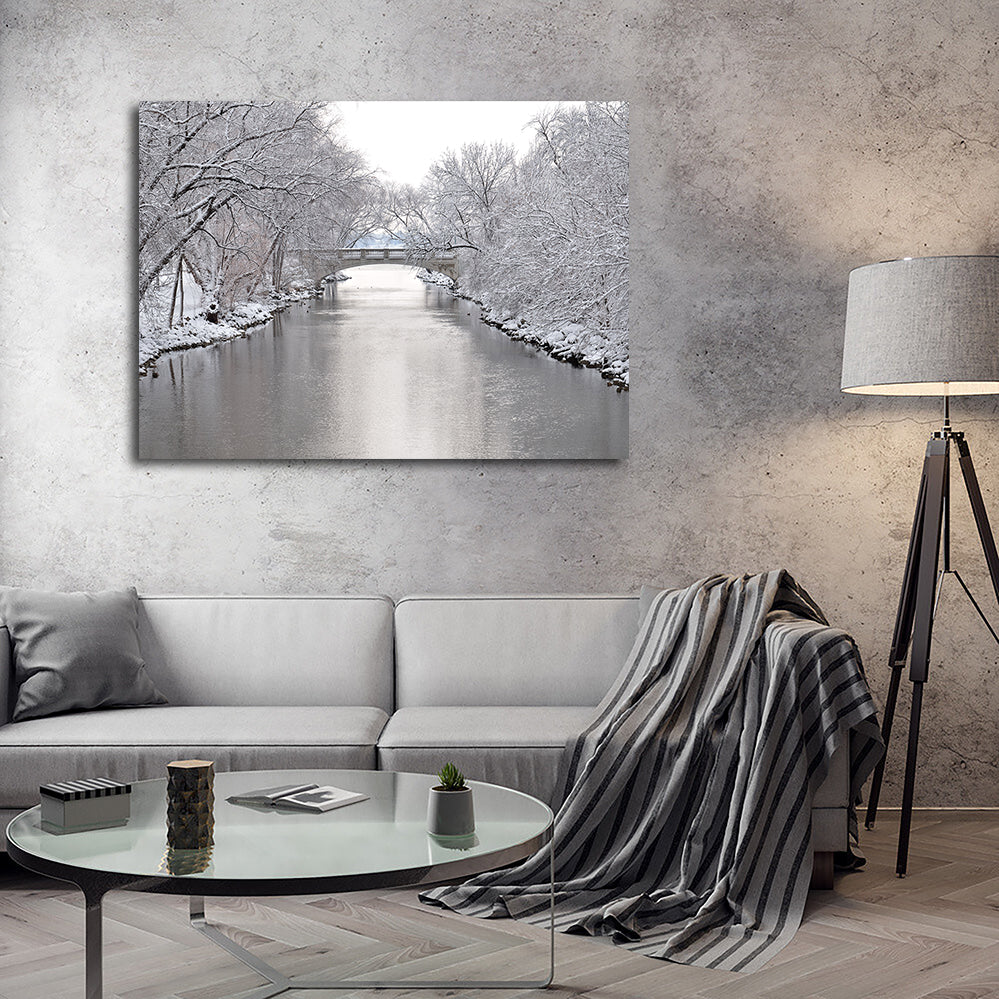 Yahara River In Madison Winter Wall Art