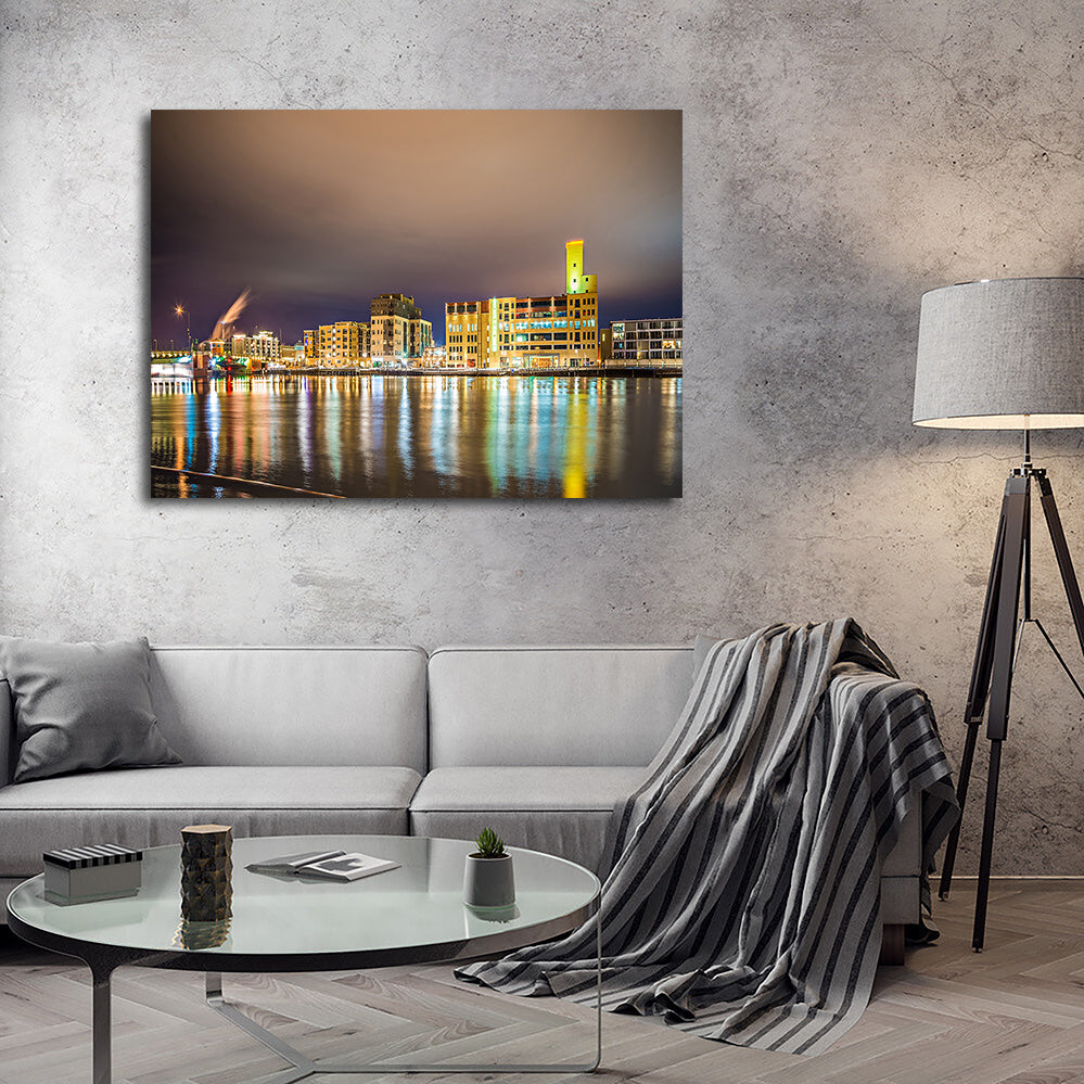 Green Bay City Skyline Wall Art