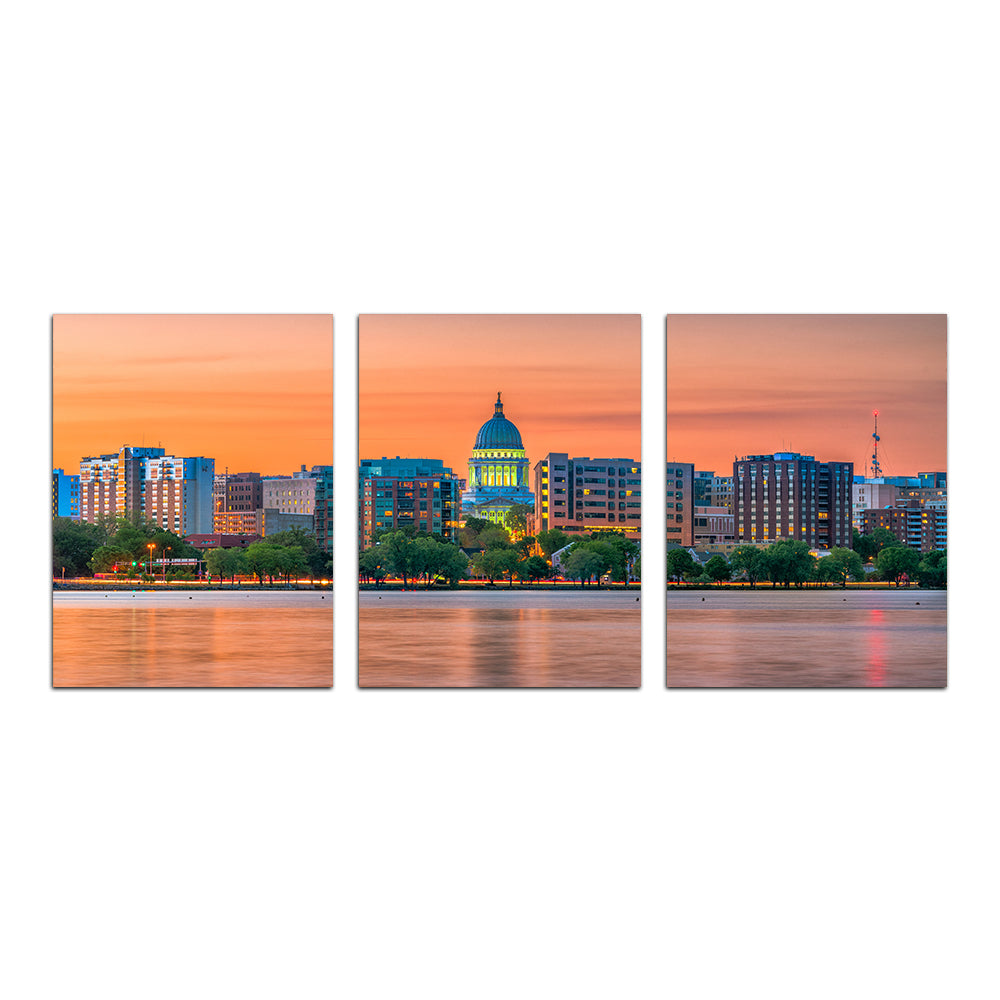 Madison Skyline At Dusk Wall Art