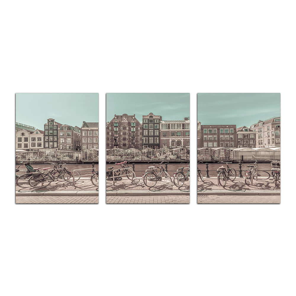 Amsterdam Singel Canal with Flower Market Wall Art