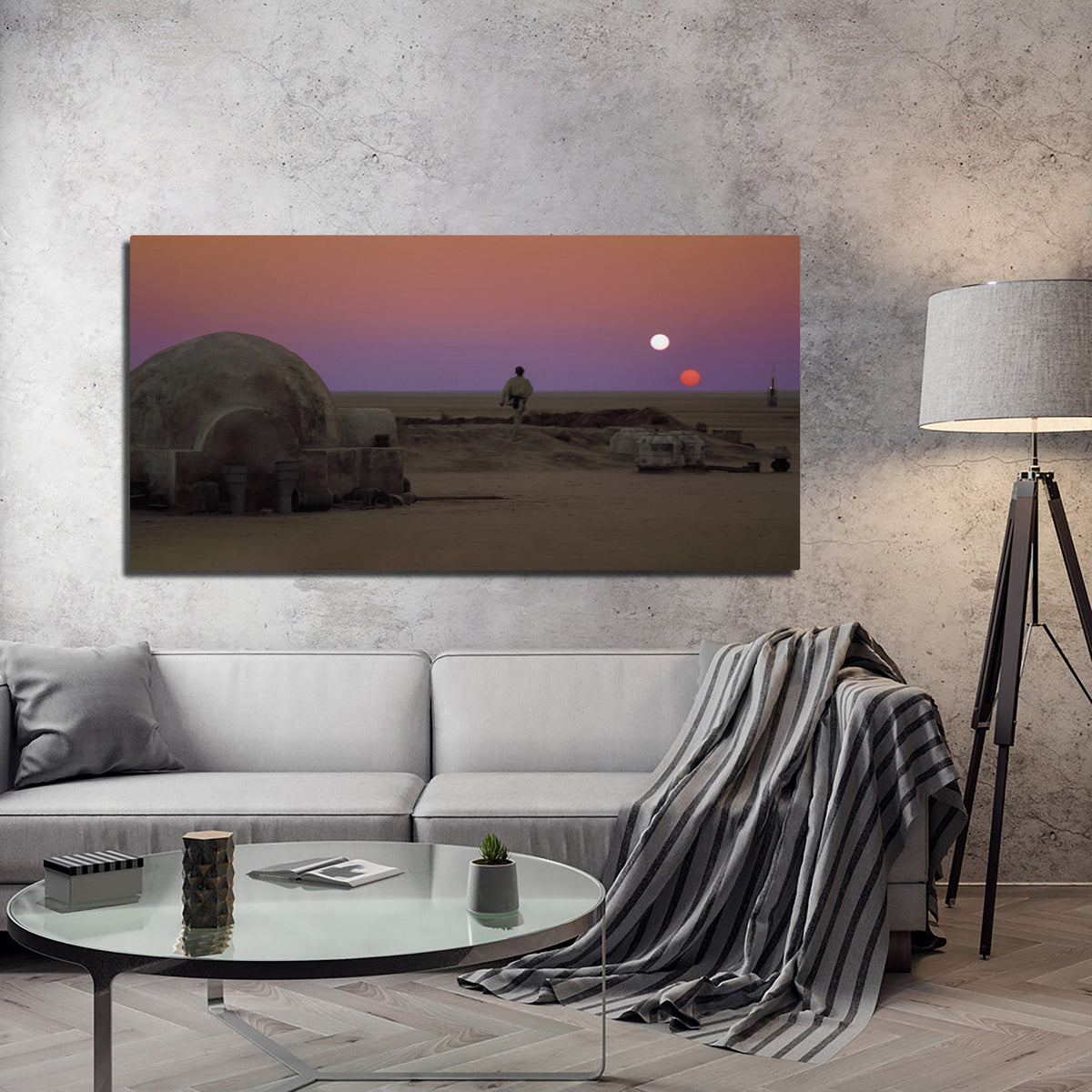 Binary Sunset Panoramic Wall Art