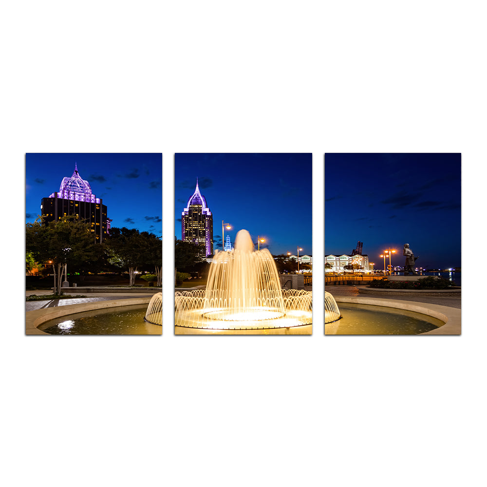 Downtown Mobile - Fountain Wall Art