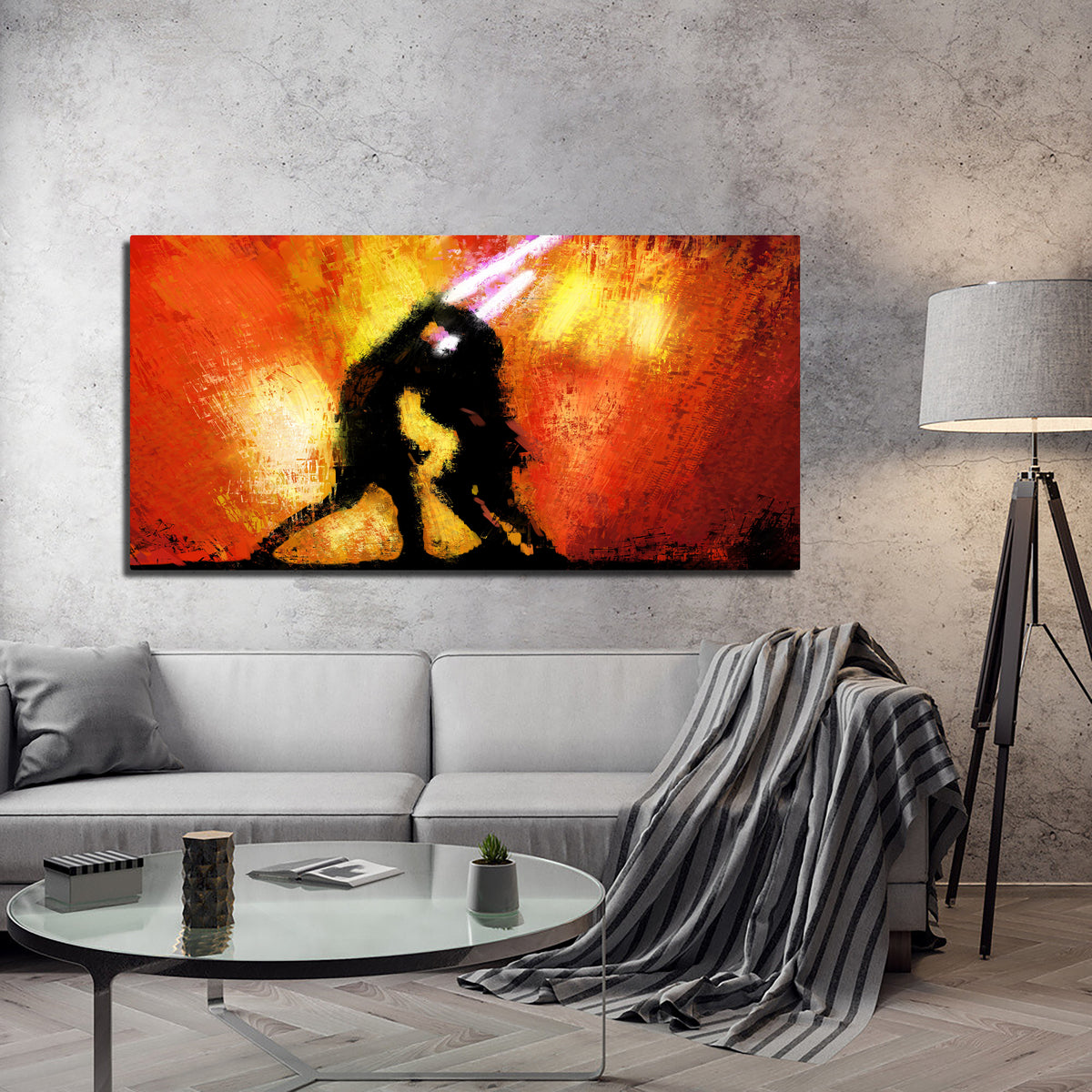Obi Wan Vs Anakin Panoramic Wall Art