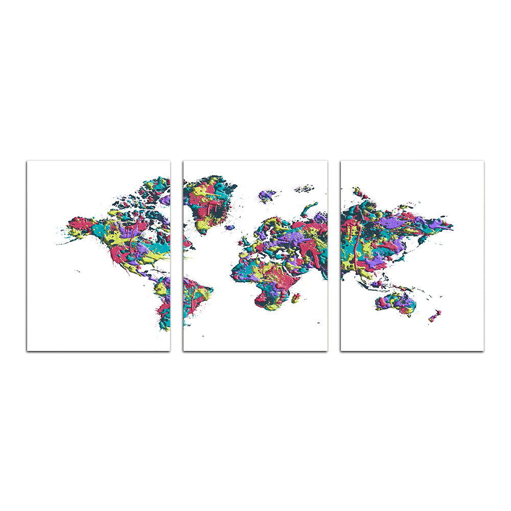 Pop Art World Map - White
