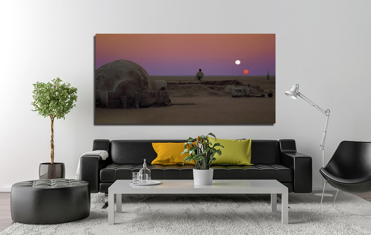 Binary Sunset Panoramic Wall Art