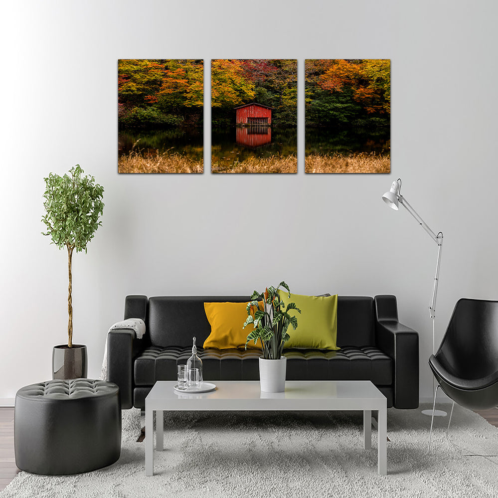 The Red Boat House Wall Art