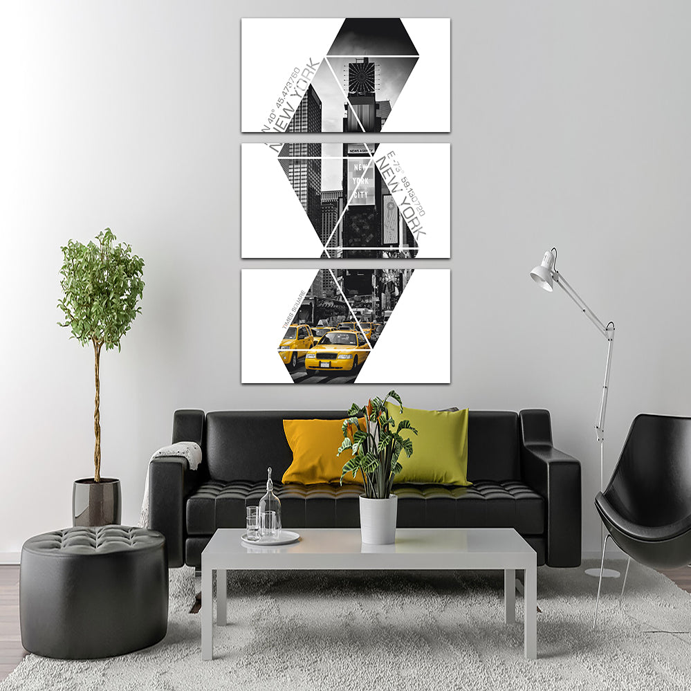 Coordinates New York City Times Square Wall Art